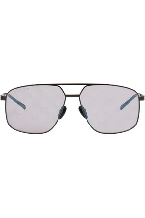 Gucci Black Navigator Frame Sunglasses