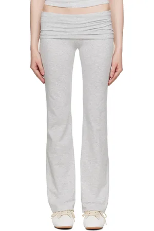 SKIMS Gray Cotton Jersey Foldover Lounge Pants