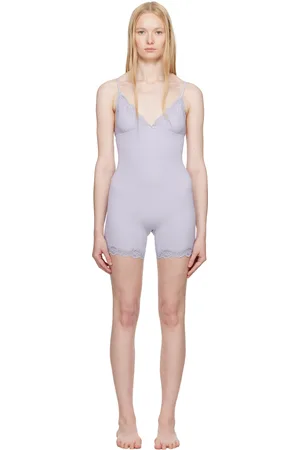 SKIMS Purple Fits Everybody Lace Triangle Onesie Jumpsuit