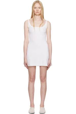 SKIMS White Drop Needle Pointelle Cami Minidress