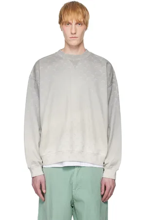 Marine Serre Gray Moon Faded Fleece Oversized Sweatshirt