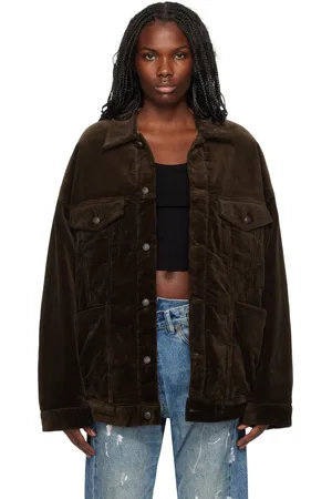 R13 Brown Lacey Trucker Jacket
