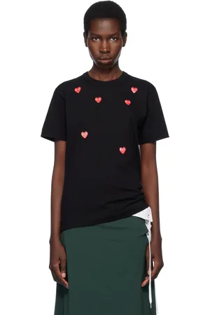 Comme des Garçons PLAY Black Multiple Heart Logo T-shirt
