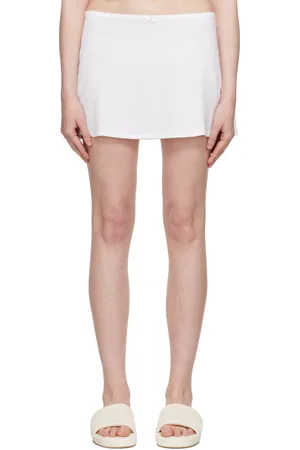 SKIMS White Drop Needle Pointelle Miniskirt
