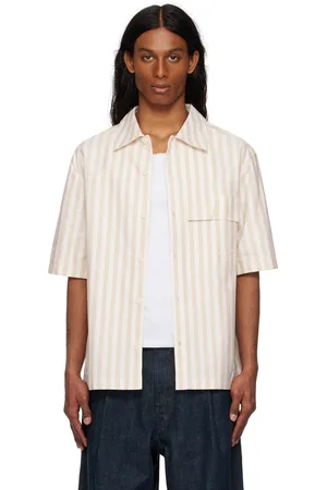 Maison Kitsuné Beige & Off-White Short Sleeve Overshirt