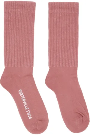 Rick Owens Pink Porterville Mid Calf Socks