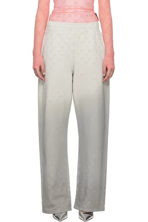 Marine Serre Gray Moon Faded Fleece Sweatpants