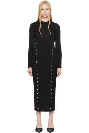 FLEUR DU MAL Black Undo Me Midi Dress