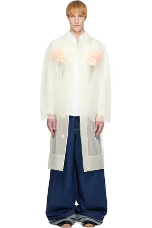 Simone Rocha Off-White Stuffed Carnation Car Coat