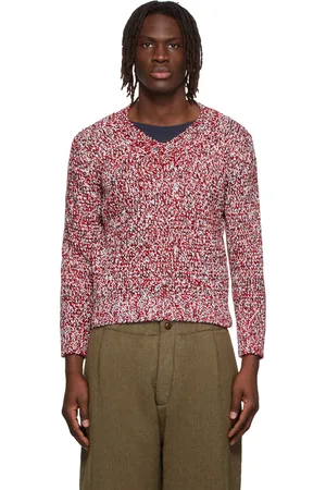 Maison Margiela Red Mouliné Sweater