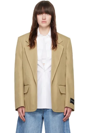 Alexander Wang Tan Pre-Styled Oversize Blazer