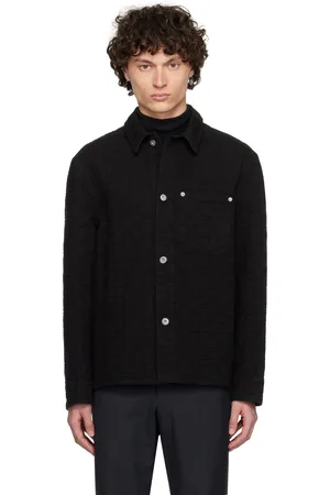 Salvatore Ferragamo Black Monogram Overshirt