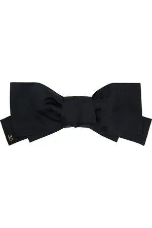 VALENTINO GARAVANI Black VLogo Signature Satin Bow Hair Clip