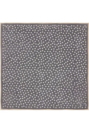 VALENTINO GARAVANI Black Chez Valentino Silk Pocket Square
