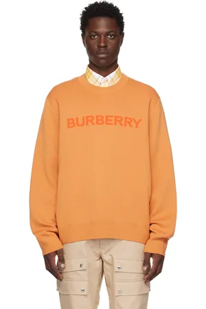 Burberry Orange Intarsia Sweater
