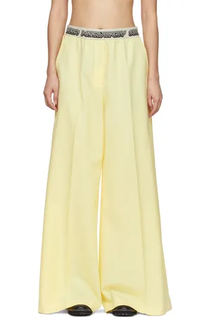 Stella McCartney Yellow Logo Tape Trousers
