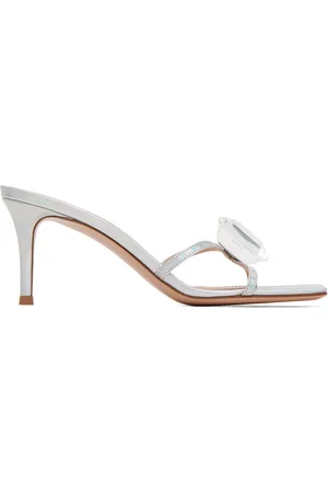 Gianvito Rossi Silver Jaipur Mules