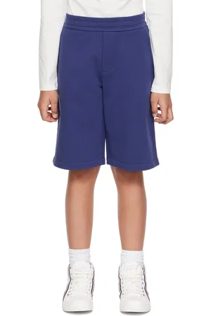 Moncler Kids Navy Patch Shorts