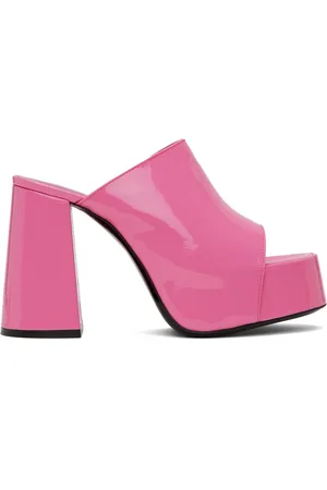 By Far Pink Brad Heeled Sandals