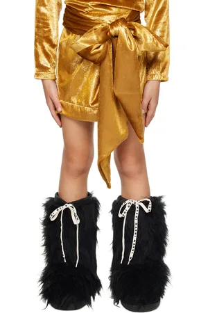 CRLNBSMNS Kids Gold Bow Skirt