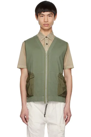 C.P. Company Khaki Zip Vest