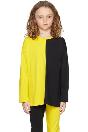 M’A Kids Kids Yellow & Black Color Block Long Sleeve T-Shirt