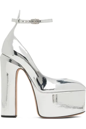 VALENTINO GARAVANI Silver Tan-Go Platform Pumps