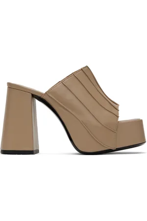 By Far SSENSE Exclusive Tan Brad Heeled Sandals