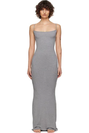 SKIMS Grey Soft Lounge Slip Dress