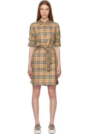 Burberry Beige Vintage Check Minidress
