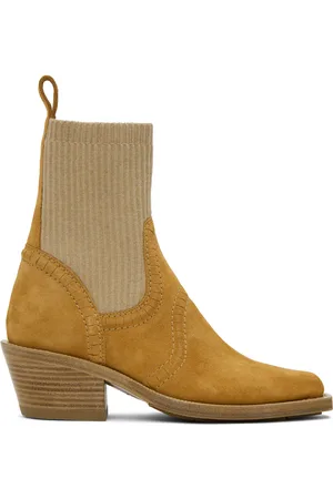 Chloé Tan Nellie Ankle Boots