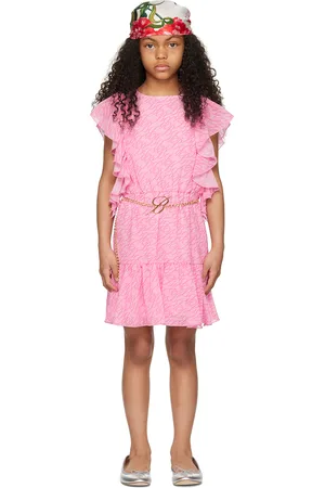 MISS BLUMARINE Kids Pink Ruffle Dress