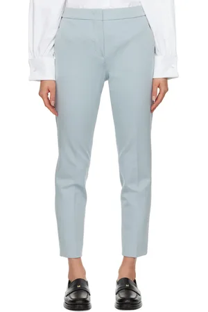 Max Mara Blue Cropped Trousers