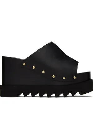 Stella McCartney Black Elyse Studded Heeled Sandals