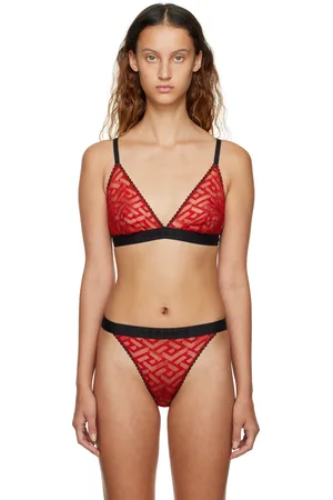 VERSACE Red La Greca Bra