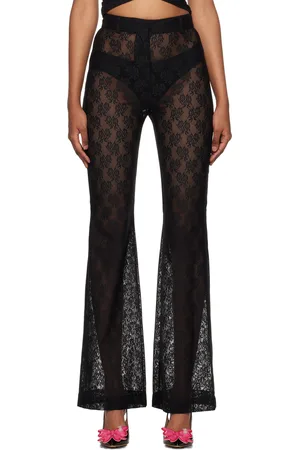 Moschino Black Sheer Trousers