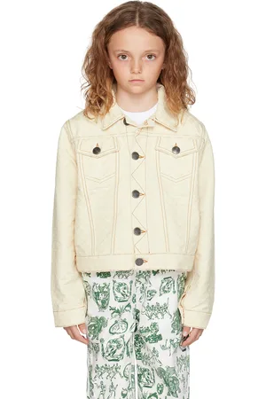 Charles Jeffrey Loverboy SSENSE Exclusive Kids Beige Denim Jacket
