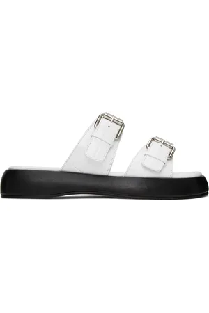By Far White Wyatt Sandals