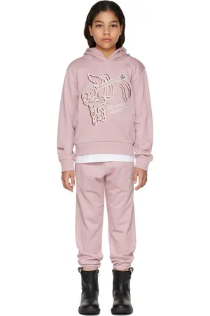 Moncler Kids Pink Embroidered Tracksuit
