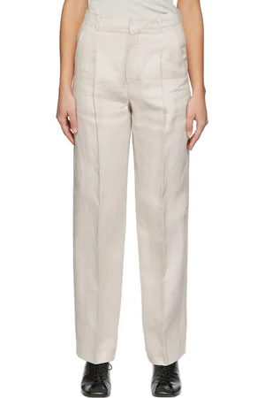 Max Mara Pink Linen Carina Trousers