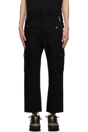 Balmain Black Zip Cargo Pants