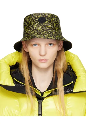 Moncler 3 Moncler adidas Originals Reversible Yellow & Black Logo Bucket Hat