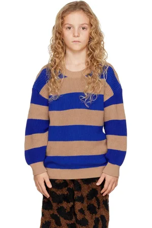 Daily Brat Kids Blue & Brown Charlie Sweater