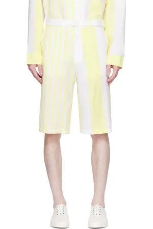 Maison Kitsuné White & Yellow Hotel Olympia Edition Poolside Shorts