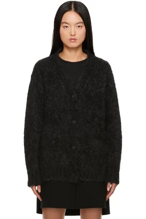 Max Mara Gray V-Neck Cardigan