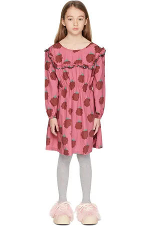 Tiny Cottons Kids Pink Raspberries Sailor Frills Dress