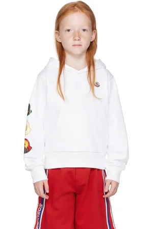 Moncler Kids White Graphic Hoodie