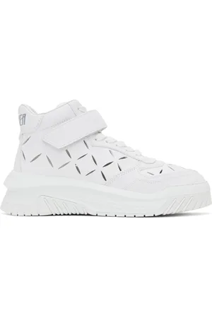 VERSACE White Slashed Odissea Sneakers