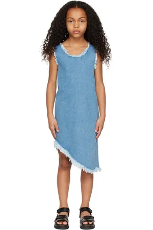 M’A Kids Kids Blue Asymmetric Denim Dress