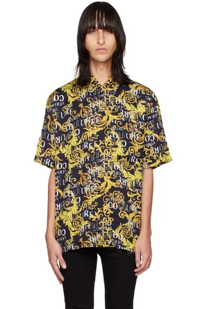 VERSACE Black Button Shirt